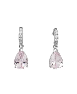 Pendientes Andrea Marina García Plata Rodiada con Circonita Rosa | 90279PS