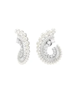 Pendientes Ariana Grande x Swarovski Baño Rodio Circonitas y Perlas de Cristal | 5720869
