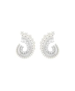 Pendientes Ariana Grande x Swarovski Baño Rodio Circonitas y Perlas de Cristal | 5720869