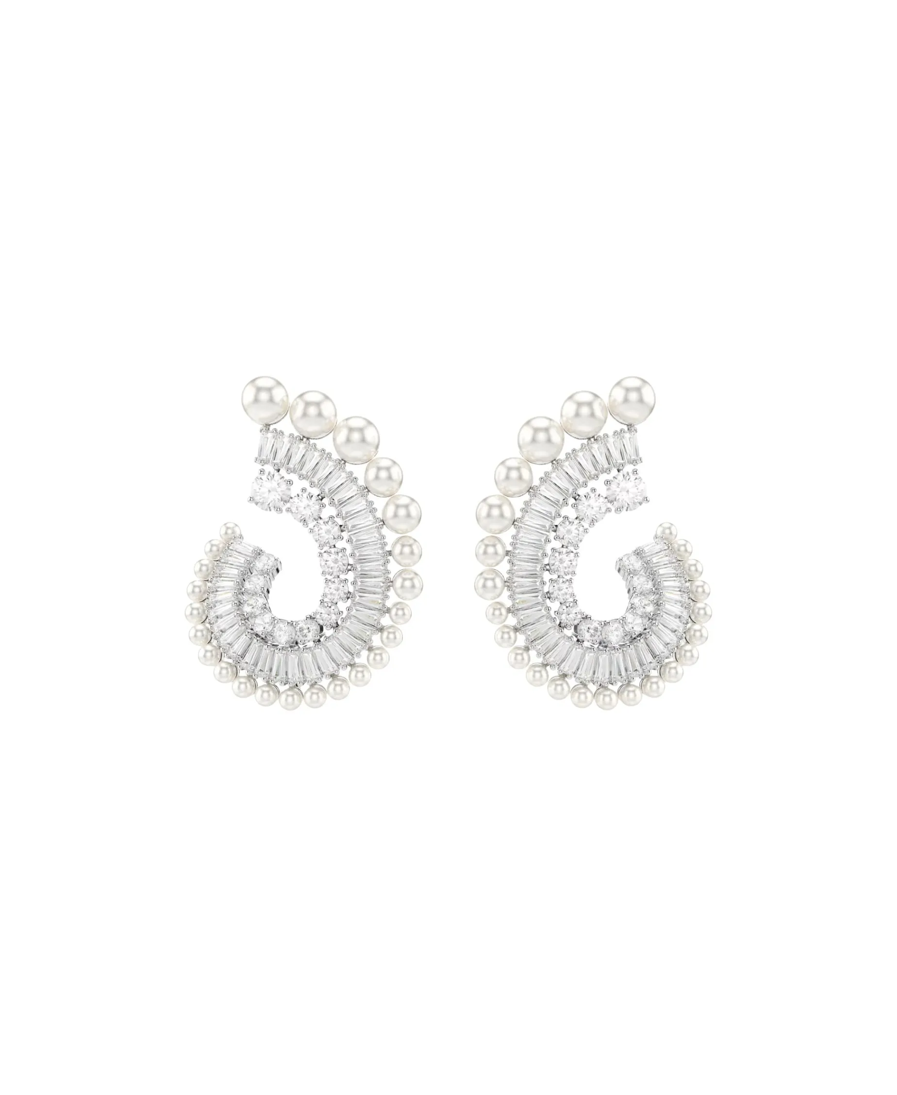 Pendientes Ariana Grande x Swarovski Baño Rodio Circonitas y Perlas de Cristal | 5720869