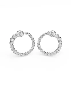 Pendientes Aro Abierto L con Diamantes 4,86 cts en Oro Blanco