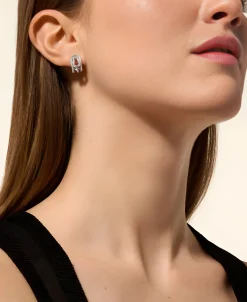 Pendientes Aro FRED Force 10 Rise Oro Blanco y Diamantes | 8B0342