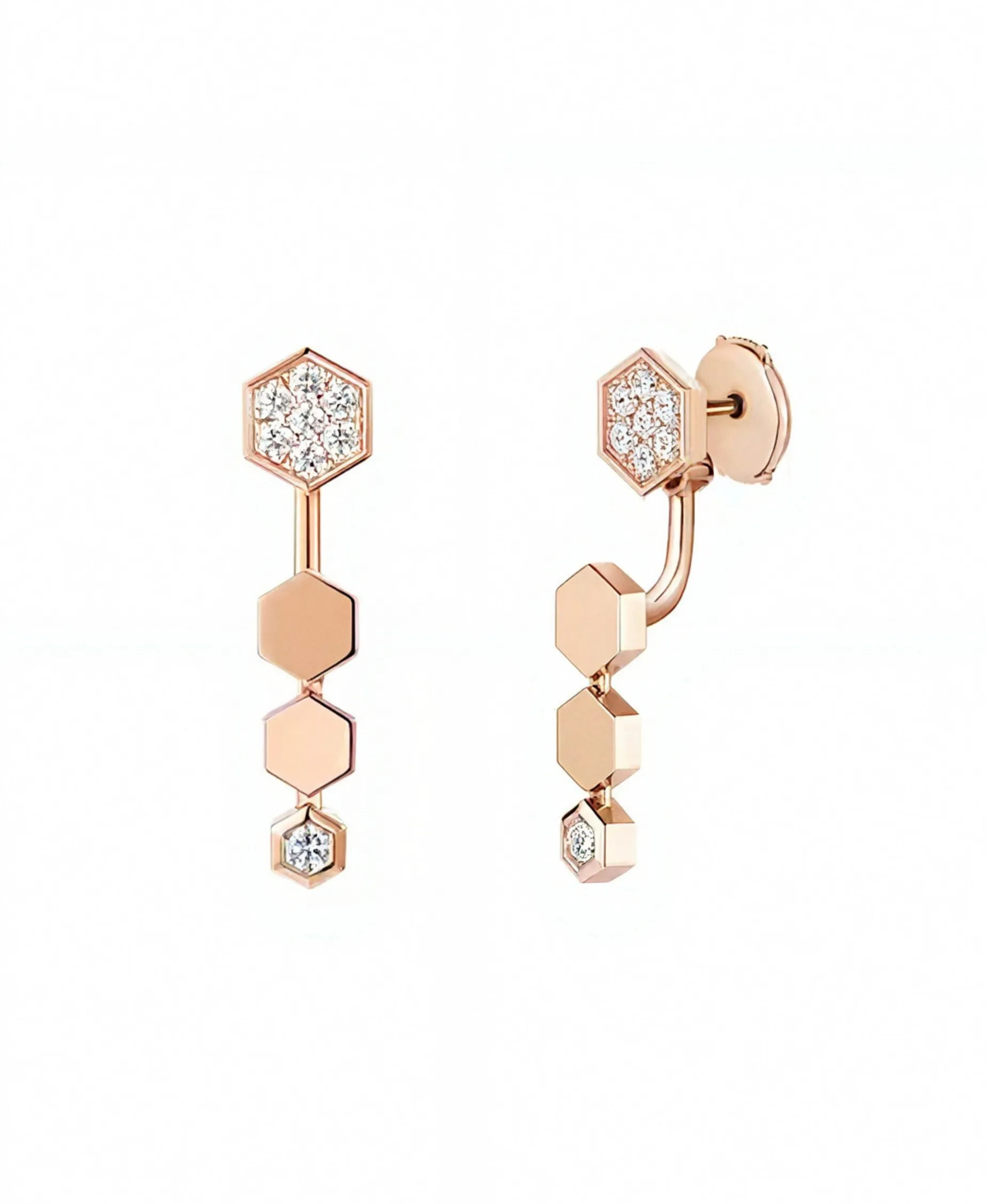Pendientes Bee de Chaumet Oro Rosa 18K y Diamantes | 085202