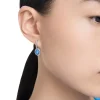 Pendientes Constella SWAROVSKI Talla Ovalada Azul con Baño de Rodio | 5671817