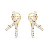 Pendientes Cruzados con Diamantes 1,35 cts en Oro Amarillo