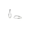 Pendientes de Aro Air Mini PDPAOLA Plata con Baño de Rodio | AR02-F52-U