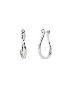 Pendientes de Aro Air Mini PDPAOLA Plata con Baño de Rodio | AR02-F52-U