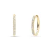 Pendientes de Aro con Diamantes Talla Brillante en Oro Amarillo