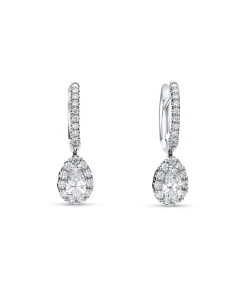 Pendientes de Aro con Motivo de Diamantes 0,91 cts en Oro Blanco