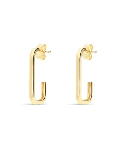 Pendientes de Aro Cuadrados en Oro Amarillo