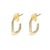 Pendientes de Aro Geométricos con Diamante en Oro Amarillo