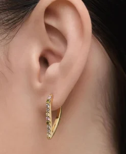Pendientes de Aro Gloss Multicolor PDPAOLA Plata con Baño de Oro 18K | AR01-G26-U