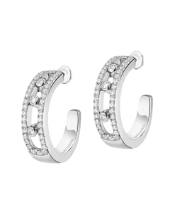 Pendientes de Aro Messika Move Pavé Oro Blanco | 04993-WG