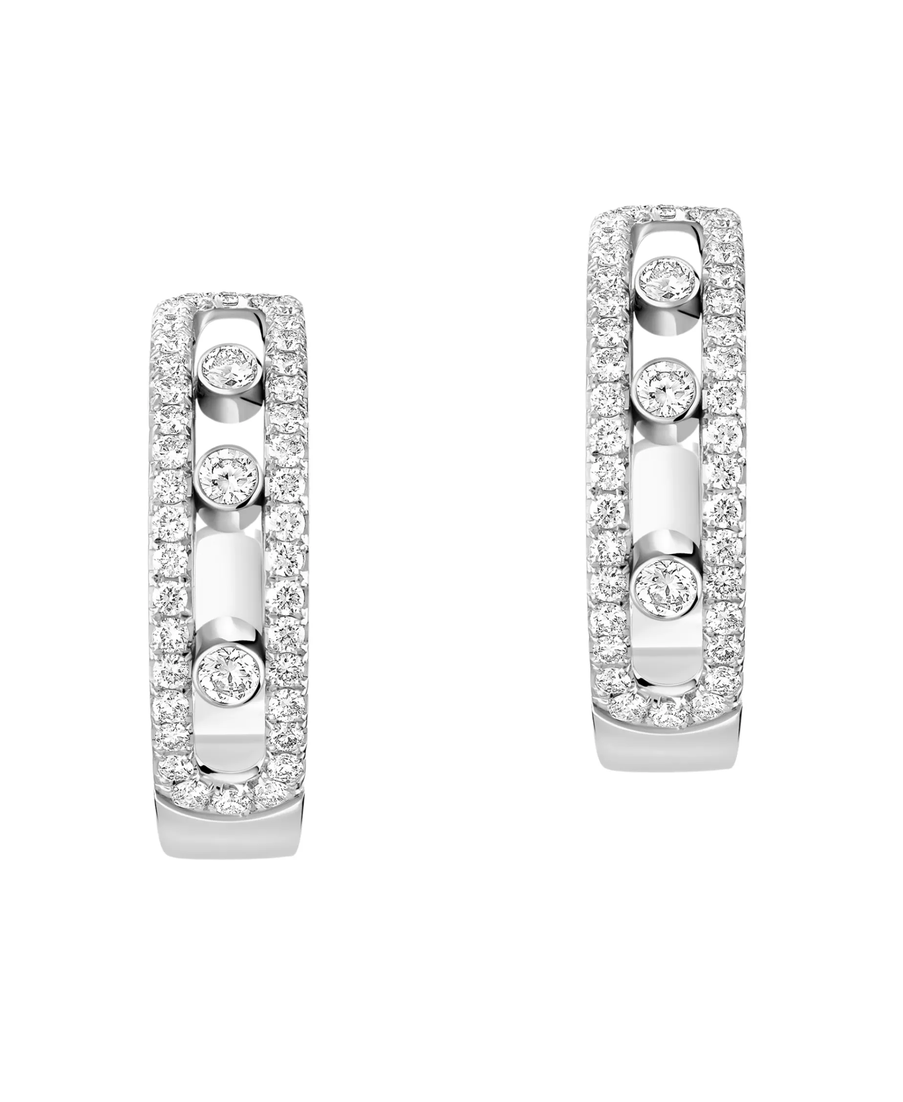 Pendientes de Aro Messika Move Pavé Oro Blanco | 04993-WG