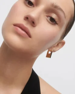 Pendientes de Aro PDPAOLA Chicago Plata Baño Oro | AR01-C33-U