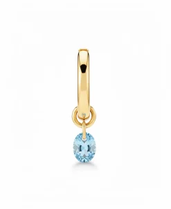 Pendientes de Aro PDPAOLA Lily Azul Plata Baño Oro | AR01-B94-U