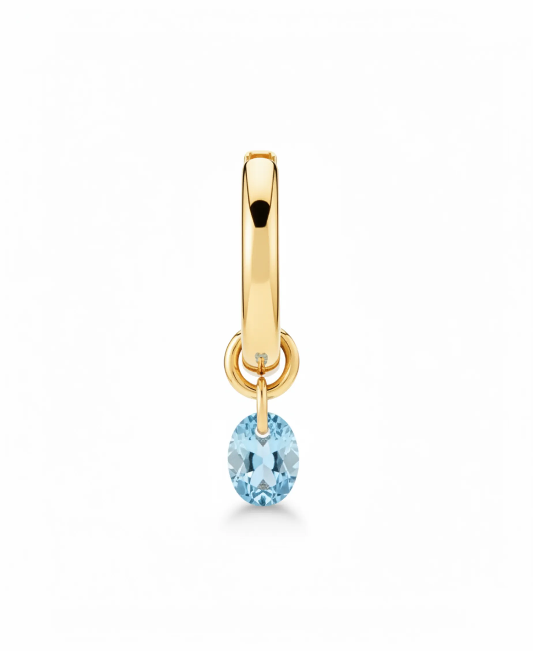 Pendientes de Aro PDPAOLA Lily Azul Plata Baño Oro | AR01-B94-U