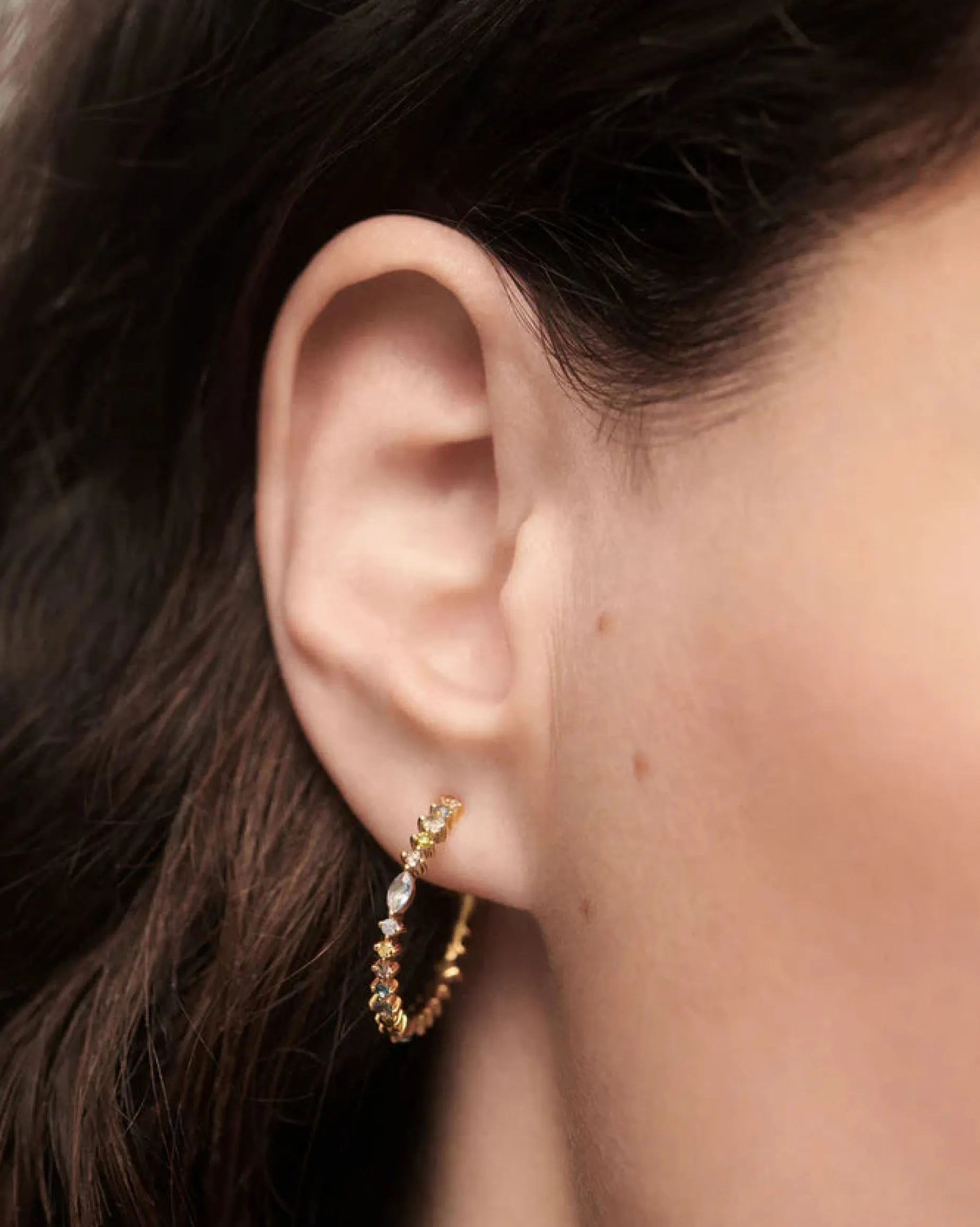 Pendientes de Aro PDPAOLA Lotus Plata Baño Oro | AR01-C78-U