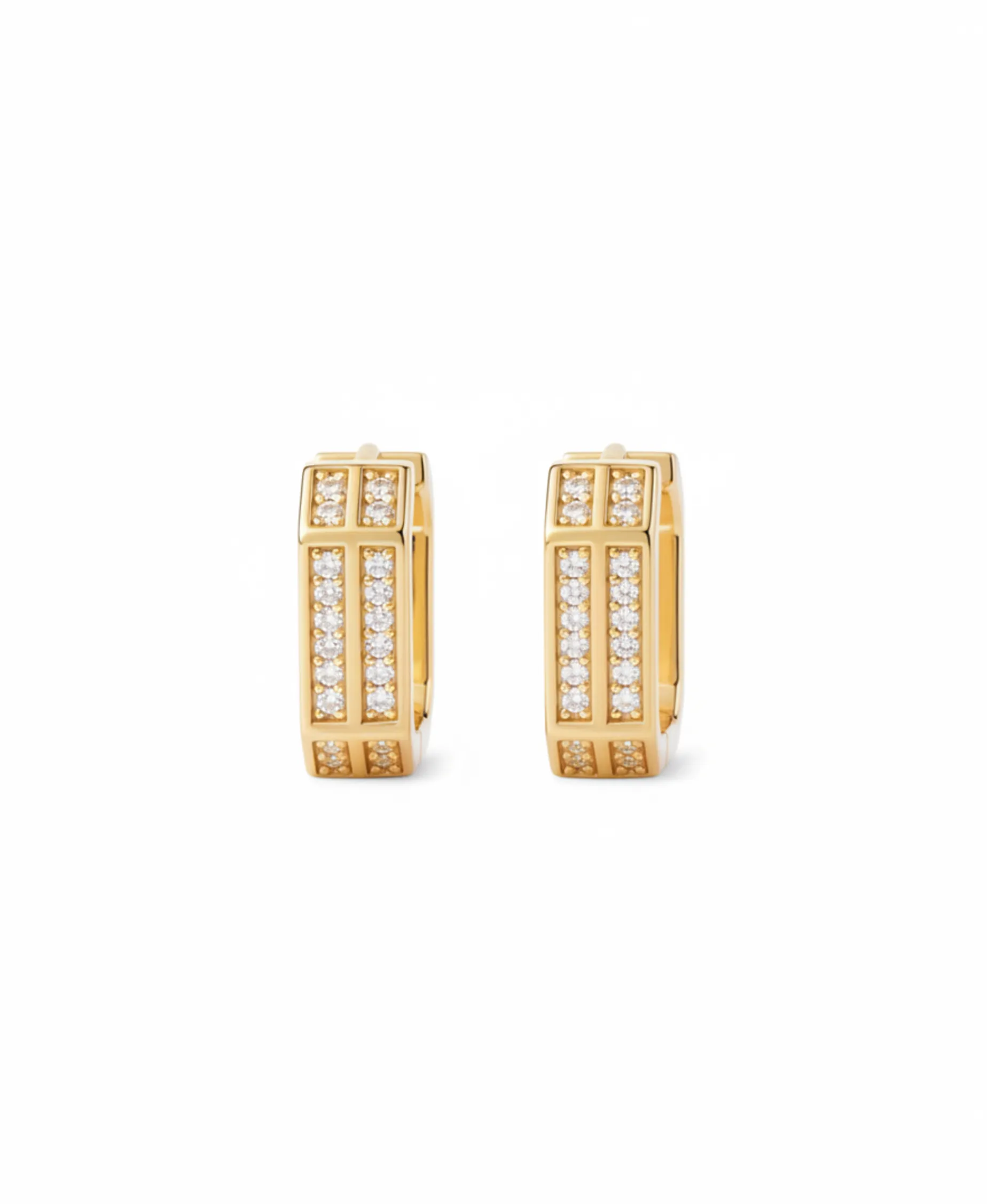 Pendientes de Aro PDPAOLA Olympia Plata Baño Oro | AR01-941-U
