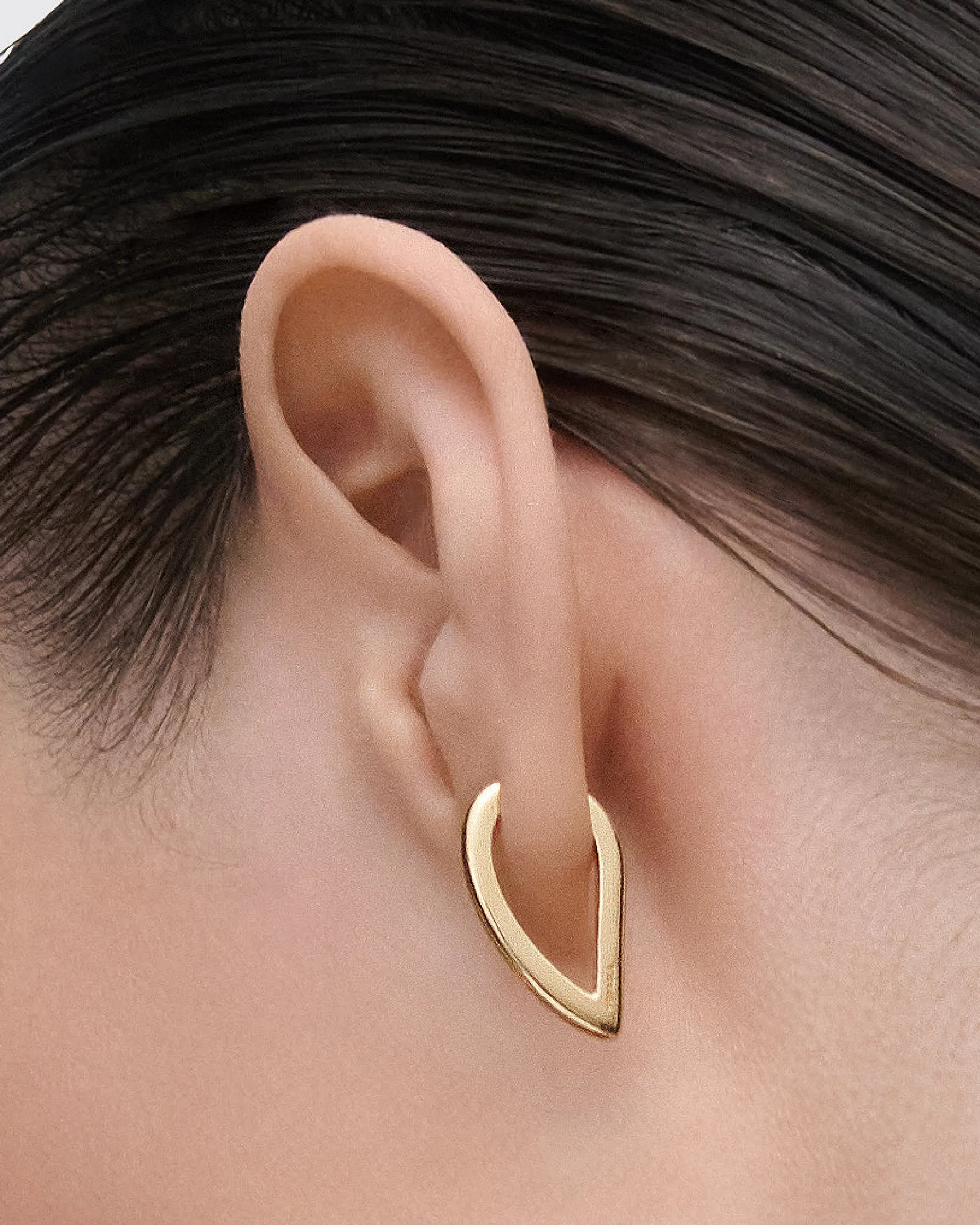 Pendientes de Aro Vento Mini PDPAOLA Plata con Baño de Oro 18K | AR01-G25-U