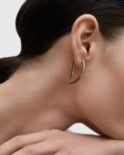 Pendientes de Aro Vento PDPAOLA Plata con Baño de Oro 18K | AR01-G31-U