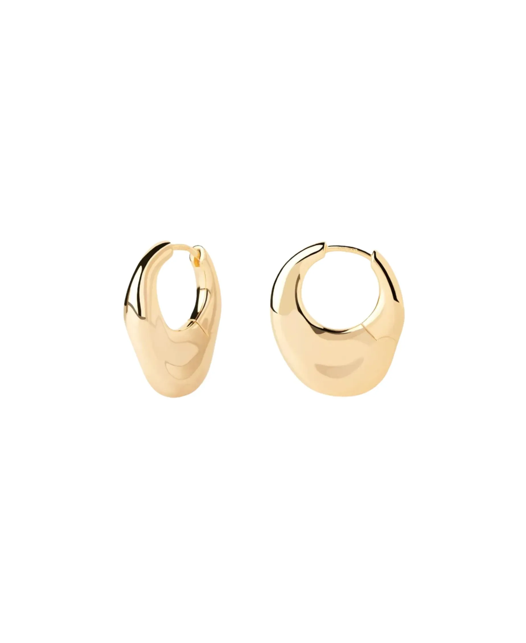 Pendientes de Aro Volcano PDPAOLA Plata con Baño de Oro 18K | AR01-C29-U