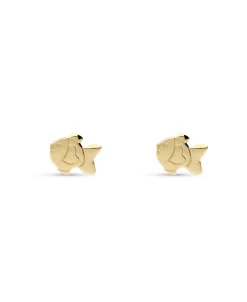 Pendientes de Bebé Pez en Oro Amarillo