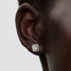 Pendientes de Botón PANDORA Halo Cuadrado Brillante - 293551C02
