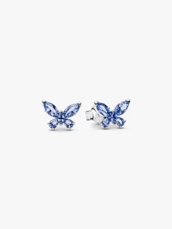 Pendientes de Botón PANDORA Mariposa Azul - 294230C01