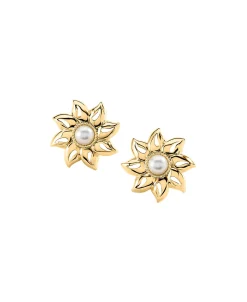 Pendientes de Clip AGATHA París Nº13 Perla Sol Dorado Vintage | 02380702-294-TU