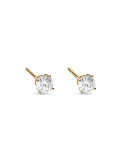 Pendientes Diamante Solitaro 0,60 cts en Oro Amarillo