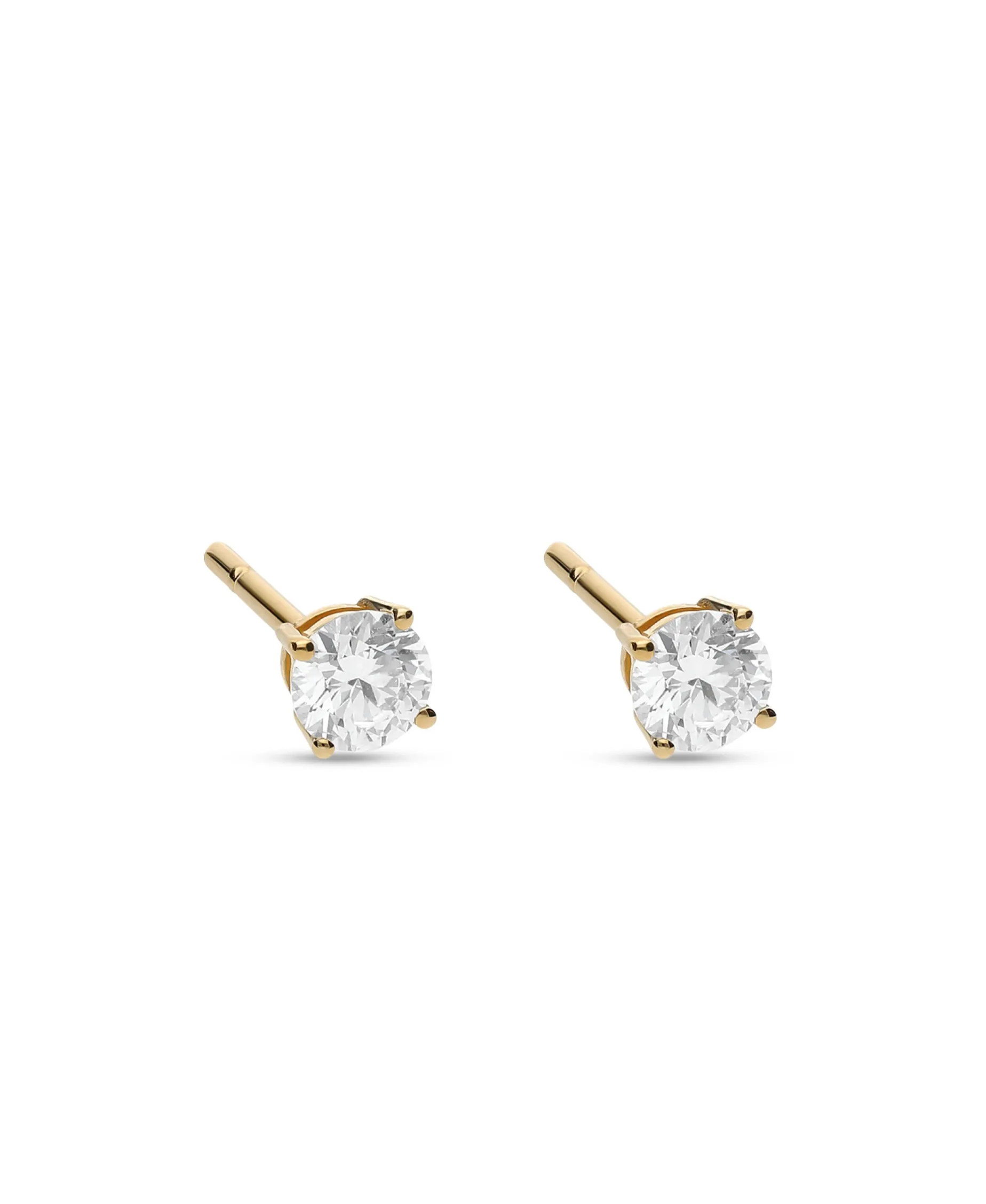 Pendientes Diamante Solitaro 0,60 cts en Oro Amarillo