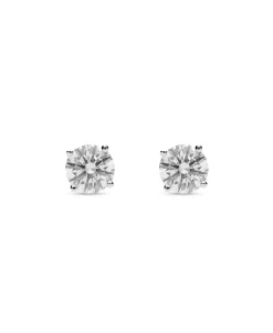 Pendientes Diamante Solitario 0,60 cts en Oro Blanco
