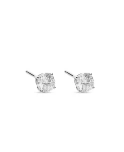 Pendientes Diamante Solitario 0,60 cts en Oro Blanco