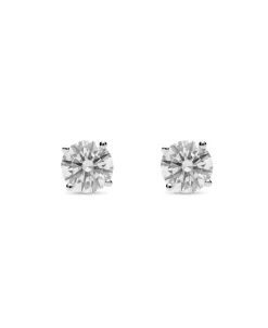 Pendientes Diamante Solitario 0,80 cts en Oro Blanco