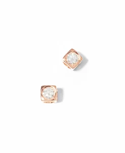 Pendientes Dinh Van Le Cube Diamant Oro Rosa M | 808115