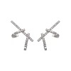 Pendientes Doble Daga Gold&Roses Loulou à Marrakech Oro Blanco Diamantes | GR-266.1