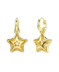 Pendientes Estrella Swarovski Sublima Dorado Con Circonita | 5755274