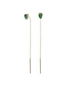 Pendientes Gold&Roses Balance Oro Rosa 18kt Cromodiópsido Verde | GR-600.3CD