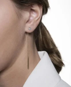 Pendientes Gold&Roses Balance Sunrise Oro Rosa Perla Gris | GR-052.3G
