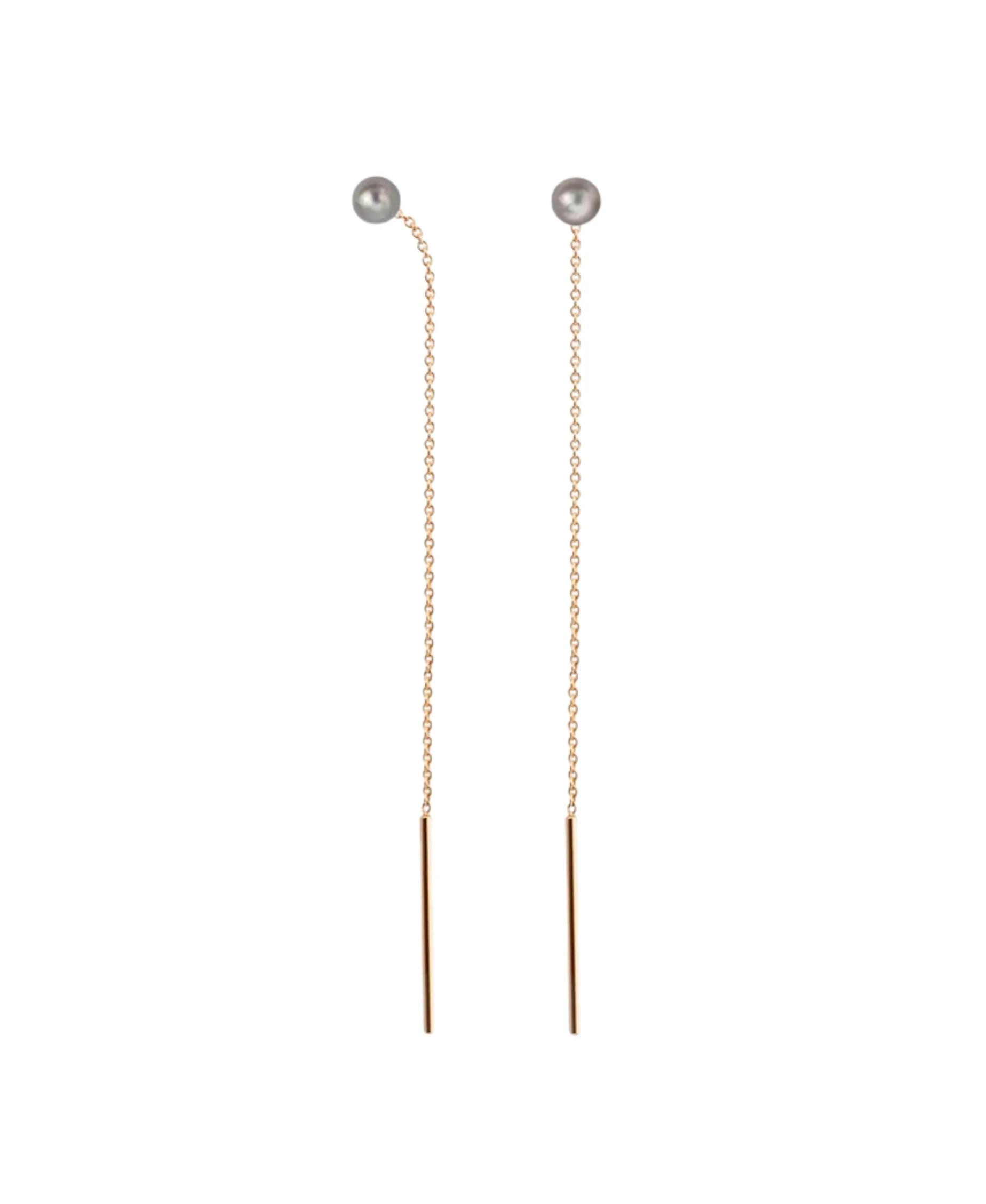 Pendientes Gold&Roses Balance Sunrise Oro Rosa Perla Gris | GR-052.3G