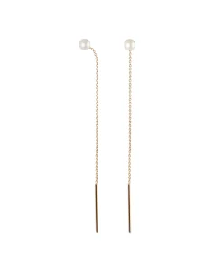 Pendientes Gold&Roses Sunrise Balance Oro Rosa perla cultivada | GR-052.3