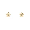 Pendientes Infantiles Estrella con Circonita en Oro Amarillo