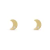 Pendientes Infantiles Luna con Circonita en Oro Amarillo