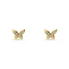 Pendientes Infantiles Mariposa con Circonitas en Oro Amarillo