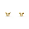 Pendientes Infantiles Mariposa con Circonitas en Oro Amarillo