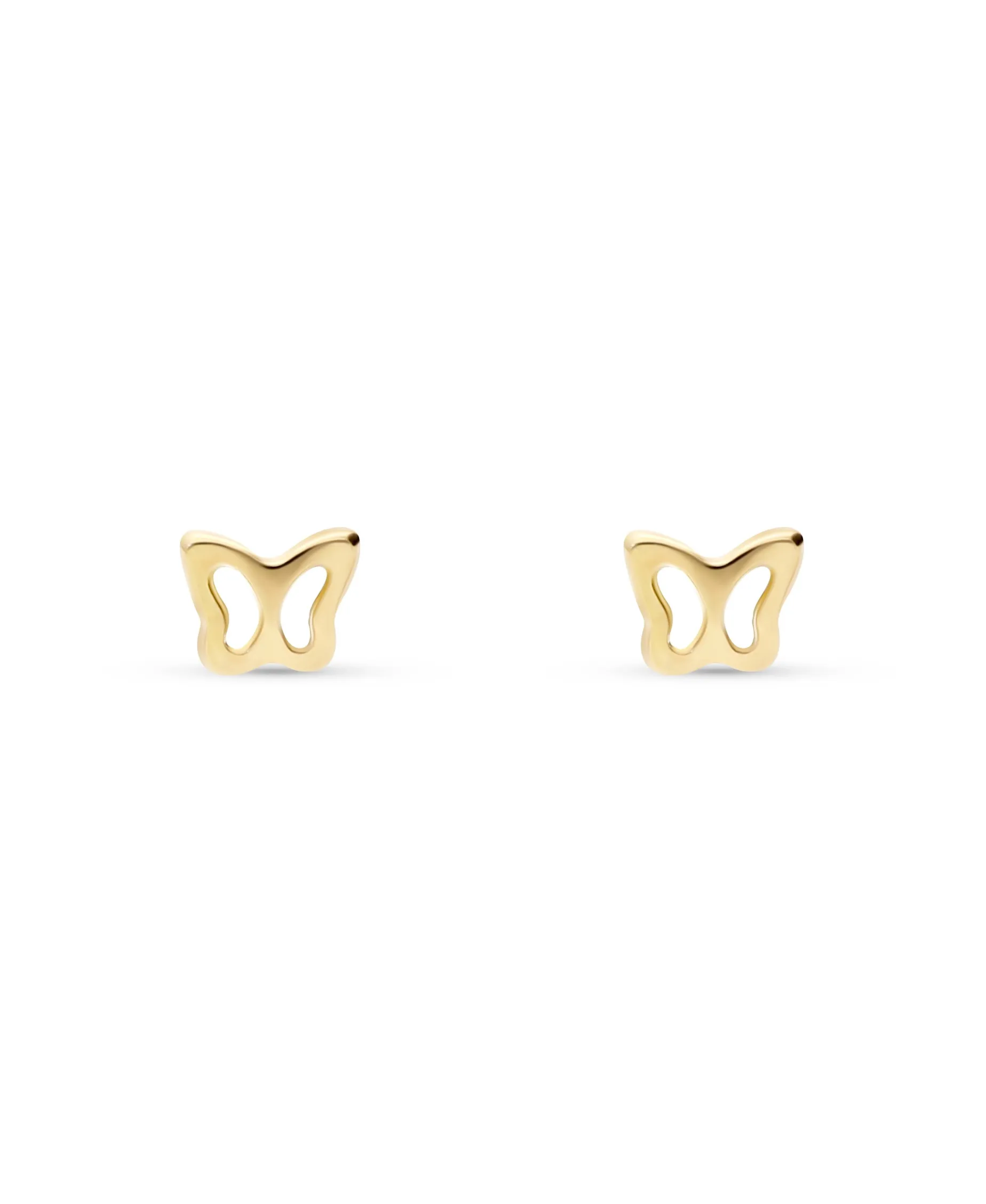 Pendientes Infantiles Mariposa en Oro Amarillo
