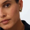 Pendientes Largos AGATHA París Haussmann Circonita Marrón y Dorado | 02380751-236-TU