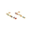 Pendientes Largos AGATHA París Candy Circonitas Multicolor y Dorado | 2380606-256-TU