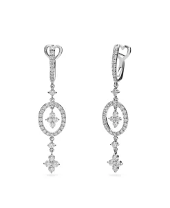 Pendientes Largos Belle Époque con Diamantes 1,46 cts en Oro Blanco